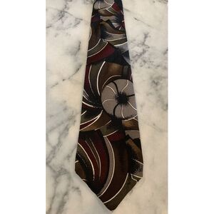 Cezani 100% Silk Geometric Brocade Art Deco Tie Made In USA